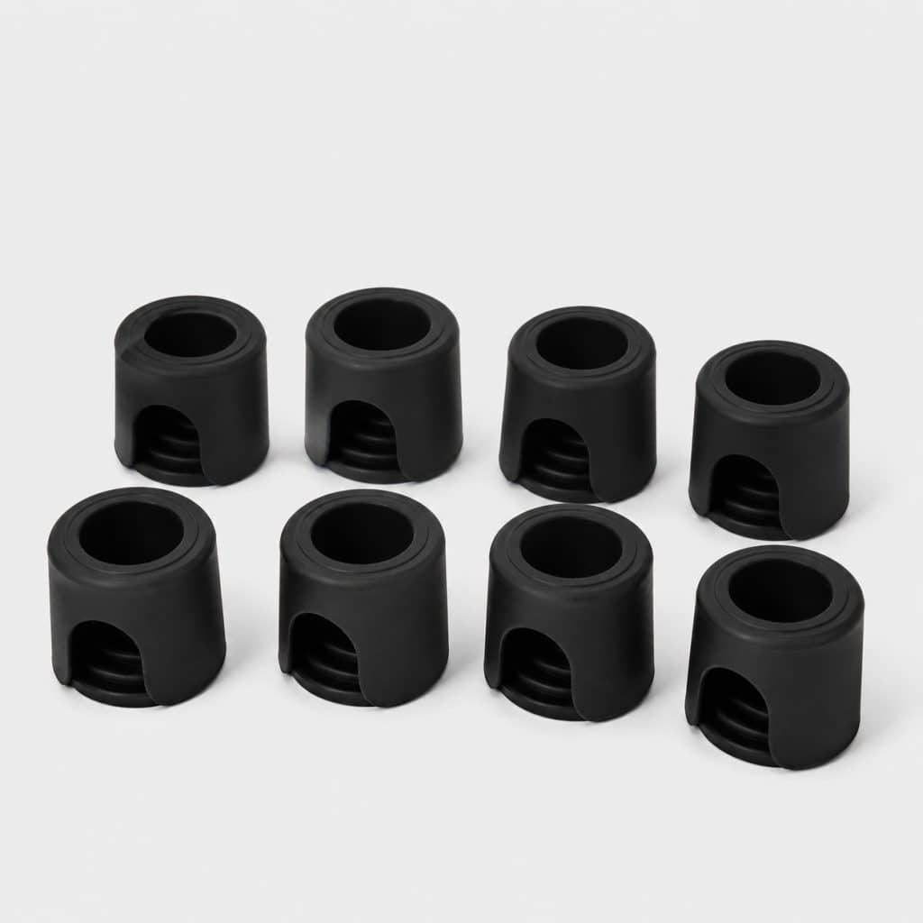 Huit housses de protection en silicone pour roues de valise