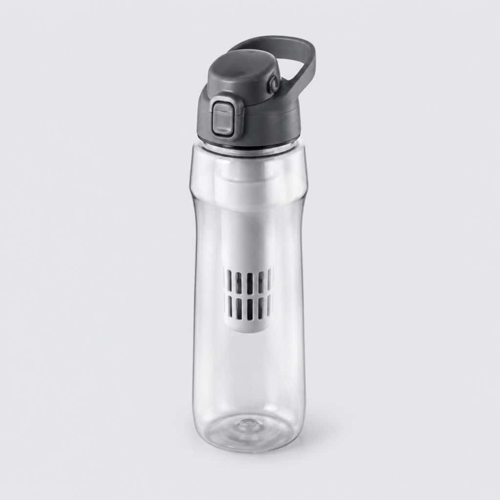 Gourde filtrante compacte au bouchon filtre intégré