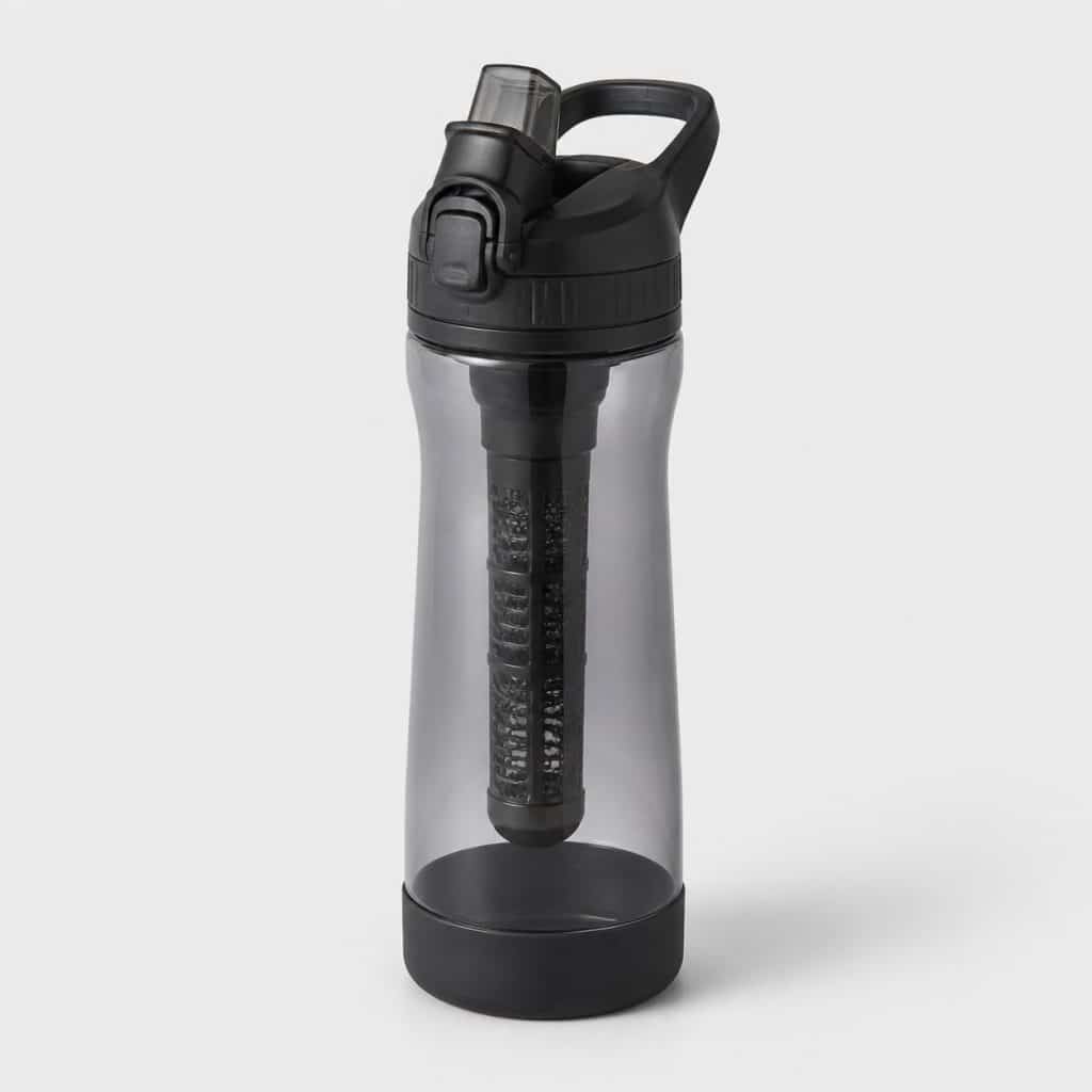 Gourde filtrante de sport en plastique robuste